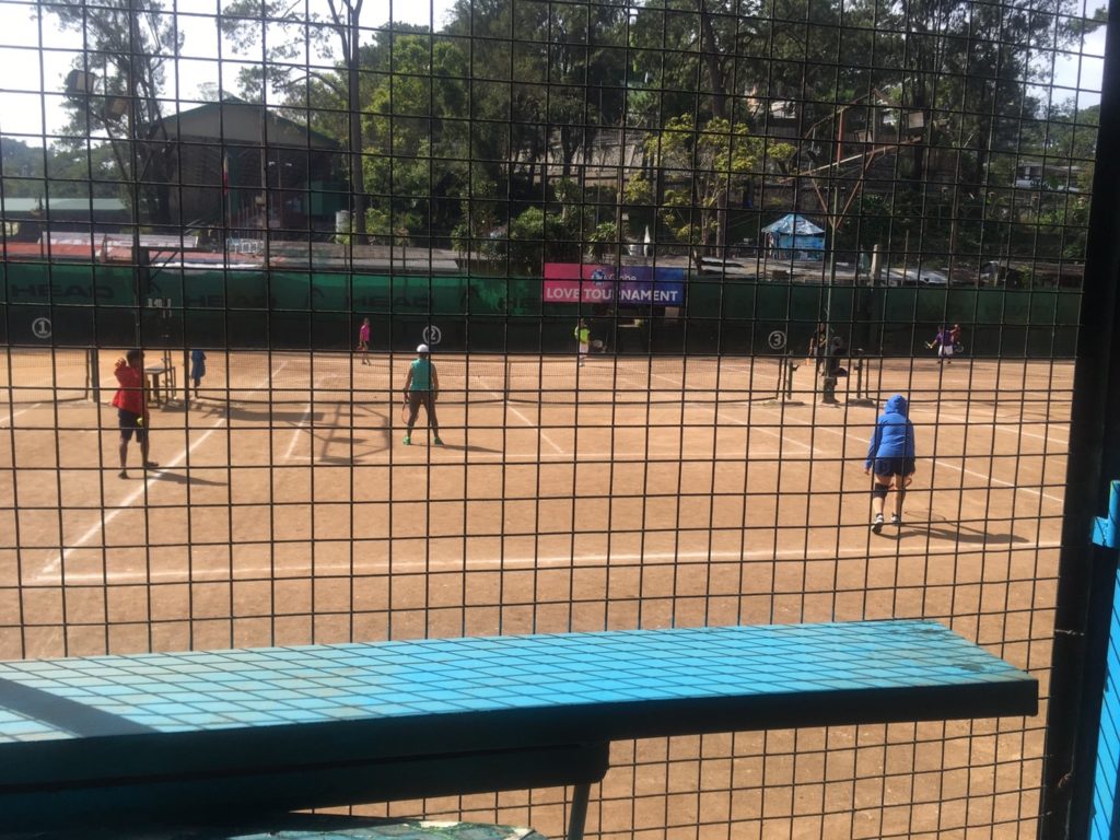 Tennis court in Burnham Park in Baguio Philippines