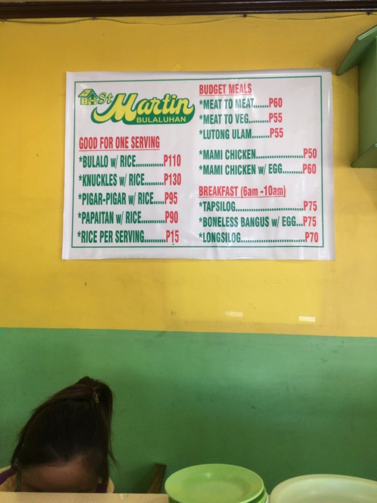 Local restaurant in Baguio