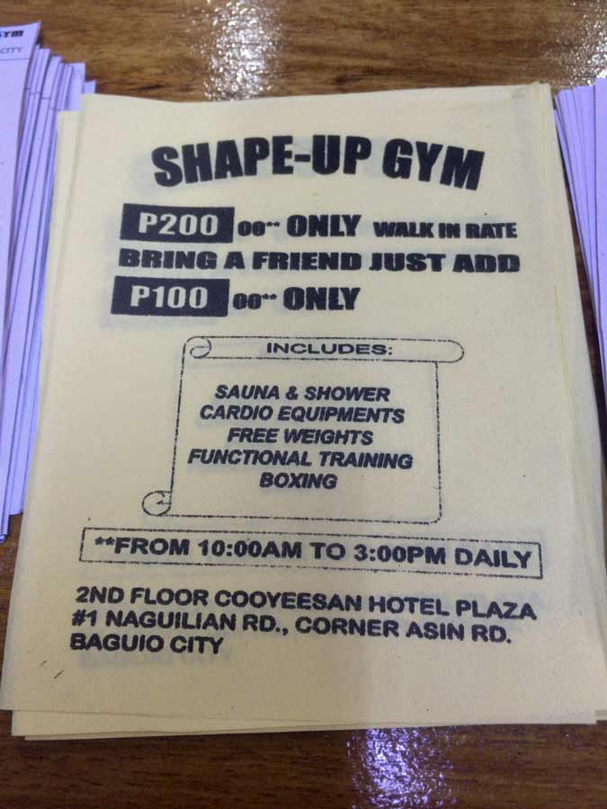 Fitness gym in Baguio Philippines
