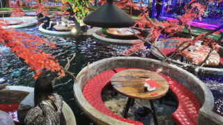 チェンマイの鯉がたくさんいるカープカフェ