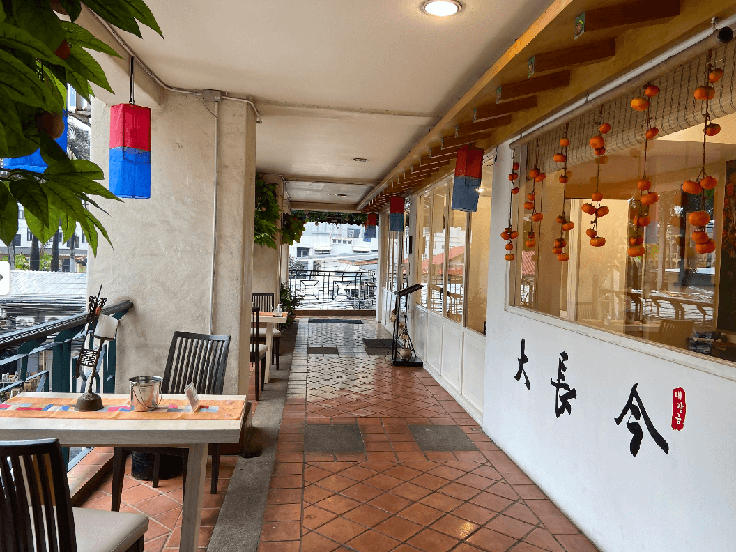 店外の席