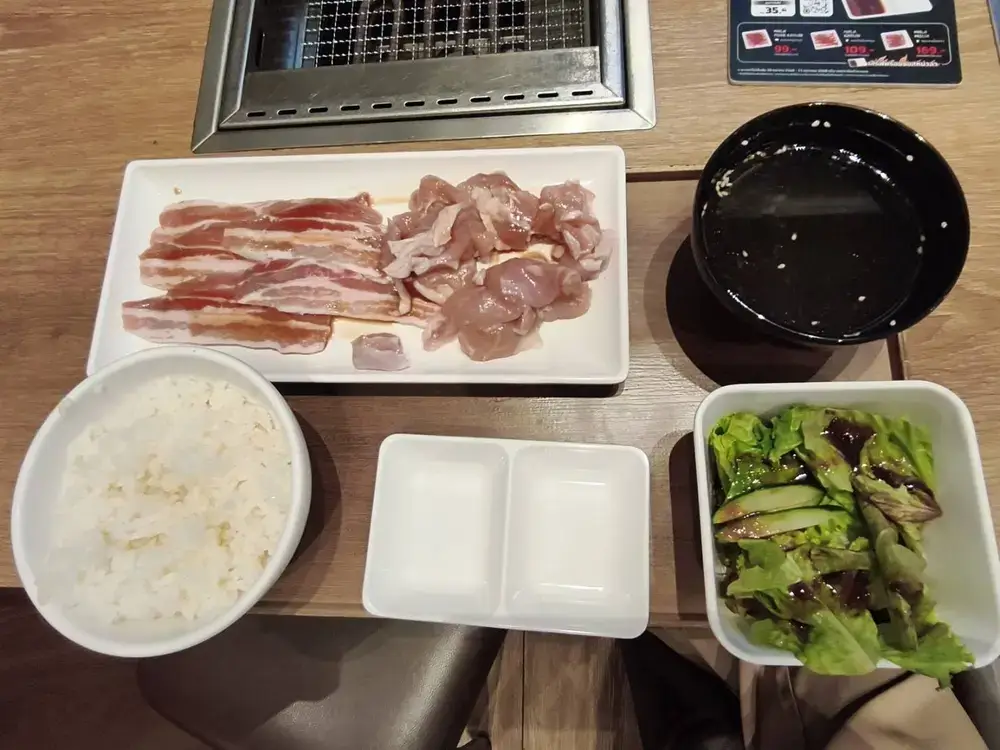 ポークチキン定食
