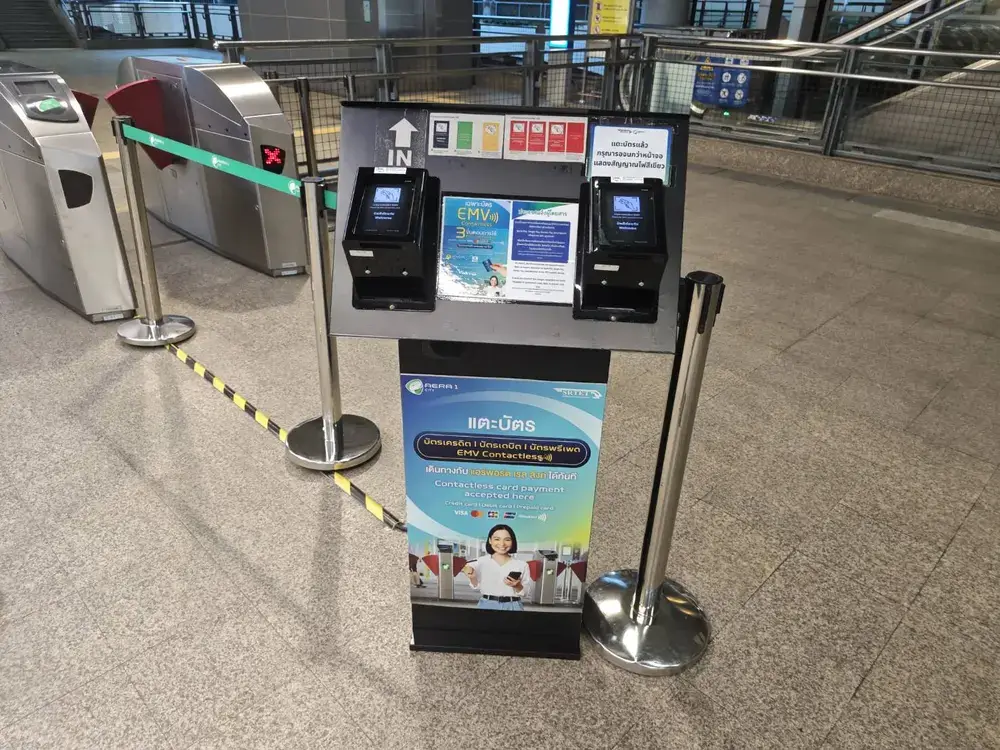 改札のクレジットカード対応の機械