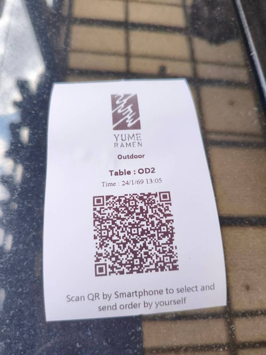 QRコードで注文