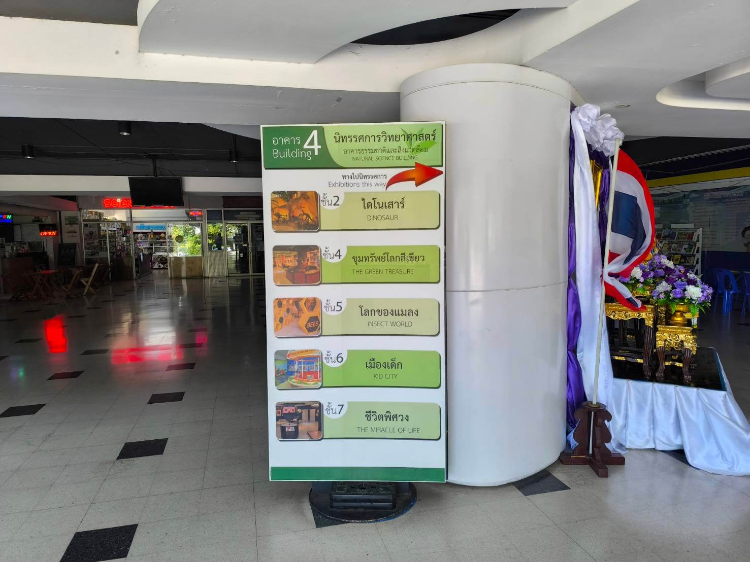 エカマイ科学館の4号館案内 