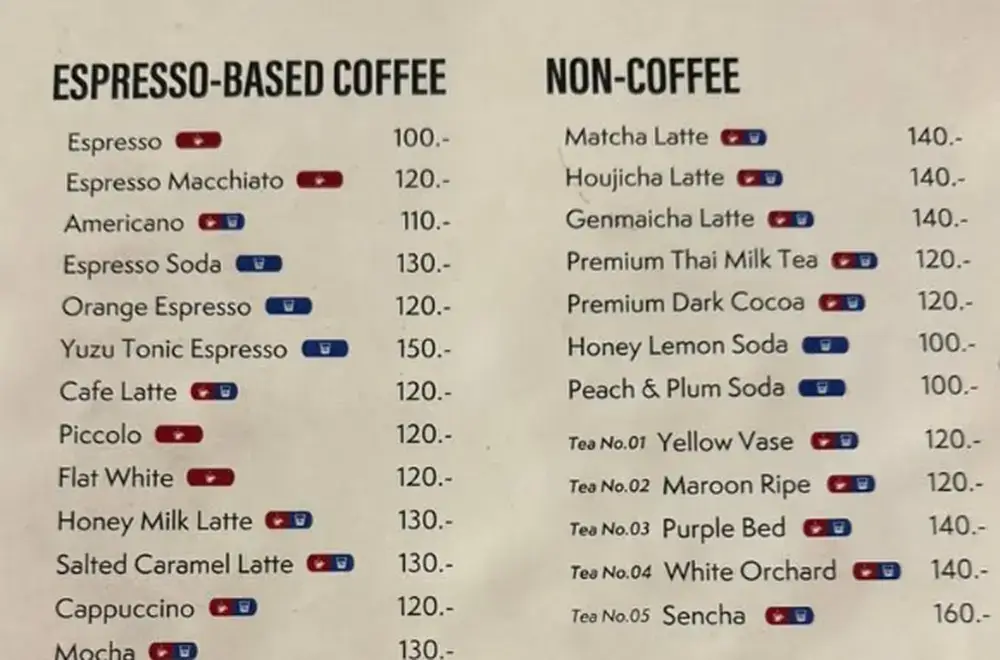 Y'EST WORKS Coffee Barのメニュー