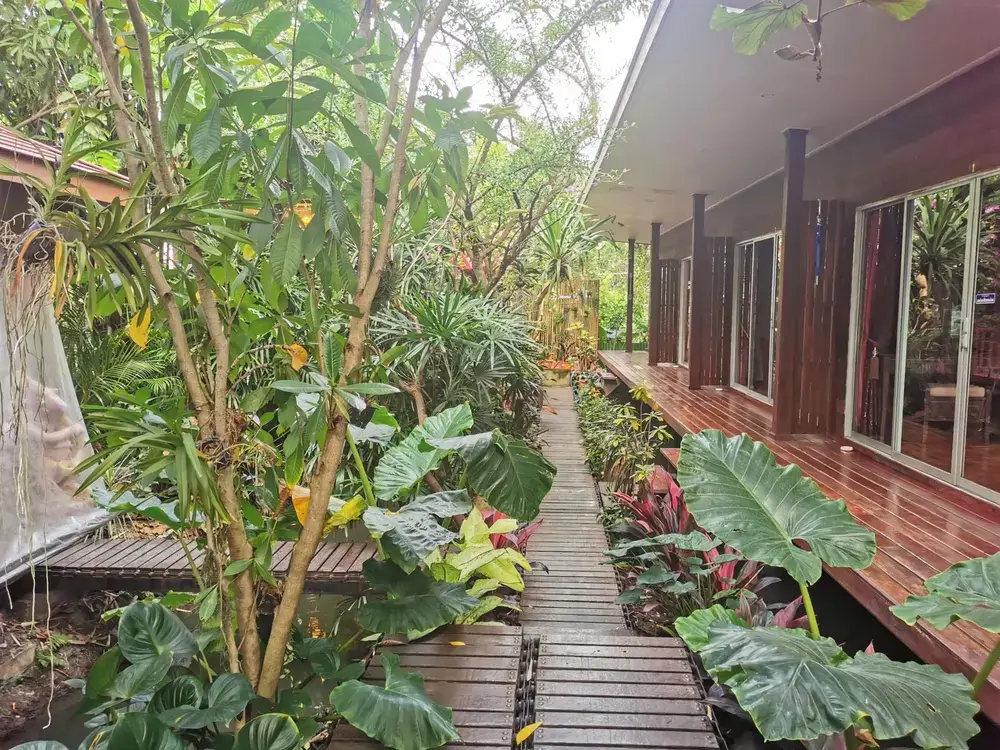 バーンカチャオのホテル88 ホームスティの廊下