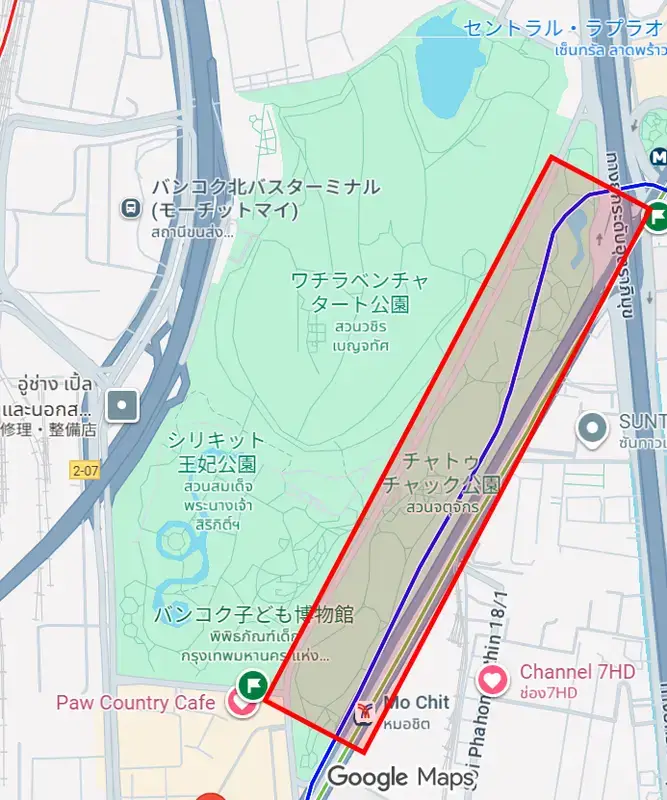チャトチャック公園の場所